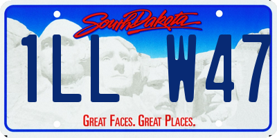 SD license plate 1LLW47