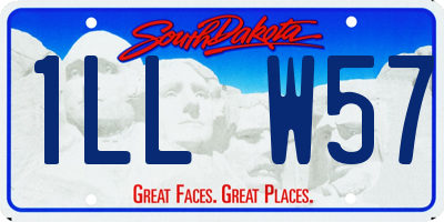 SD license plate 1LLW57