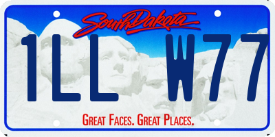 SD license plate 1LLW77