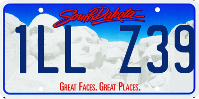 SD license plate 1LLZ39