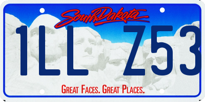 SD license plate 1LLZ53