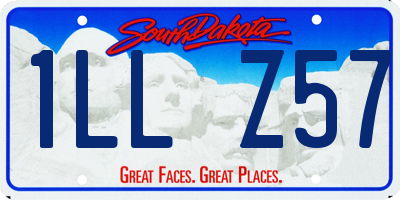 SD license plate 1LLZ57