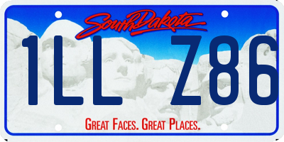 SD license plate 1LLZ86