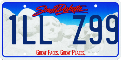 SD license plate 1LLZ99