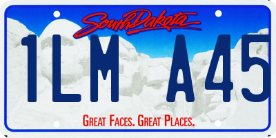 SD license plate 1LMA45