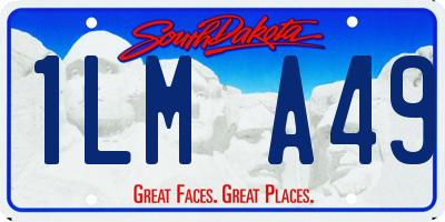 SD license plate 1LMA49