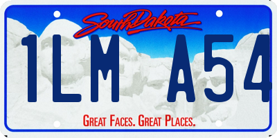 SD license plate 1LMA54