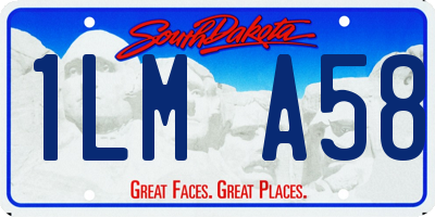 SD license plate 1LMA58
