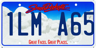 SD license plate 1LMA65