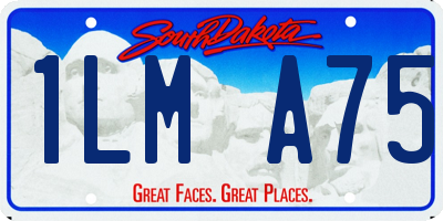 SD license plate 1LMA75