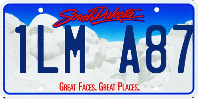 SD license plate 1LMA87