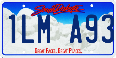 SD license plate 1LMA93