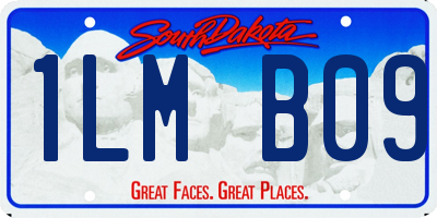 SD license plate 1LMB09