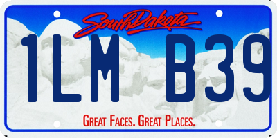 SD license plate 1LMB39