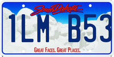 SD license plate 1LMB53
