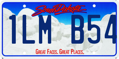 SD license plate 1LMB54