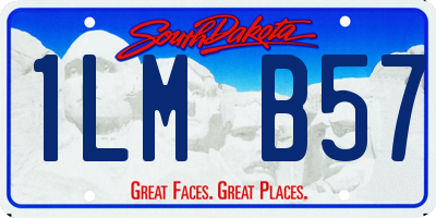 SD license plate 1LMB57