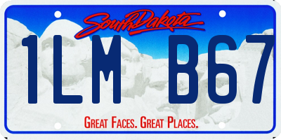 SD license plate 1LMB67