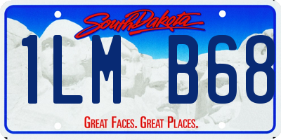 SD license plate 1LMB68