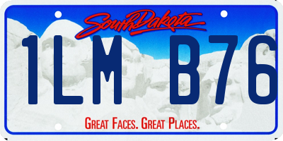 SD license plate 1LMB76