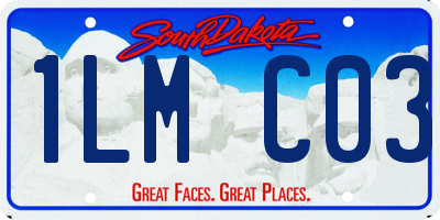 SD license plate 1LMC03