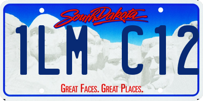 SD license plate 1LMC12