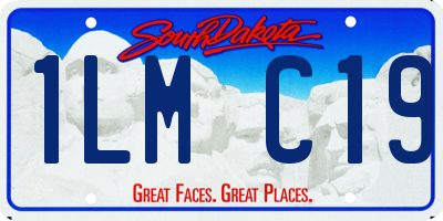 SD license plate 1LMC19
