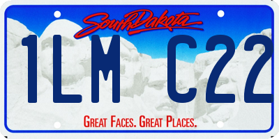 SD license plate 1LMC22