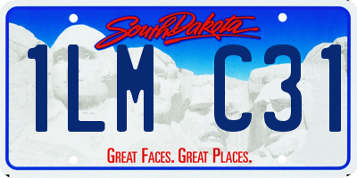 SD license plate 1LMC31