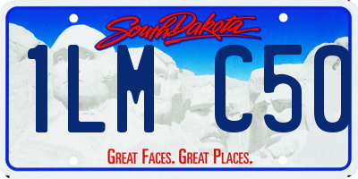 SD license plate 1LMC50
