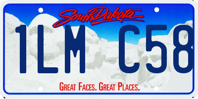 SD license plate 1LMC58