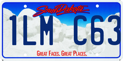 SD license plate 1LMC63
