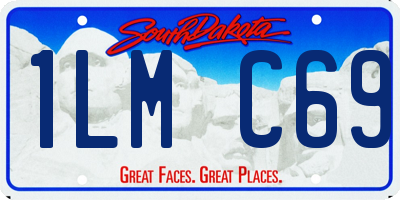 SD license plate 1LMC69