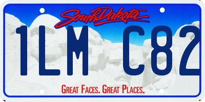 SD license plate 1LMC82