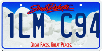 SD license plate 1LMC94