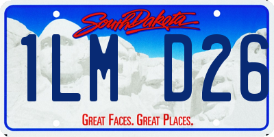 SD license plate 1LMD26