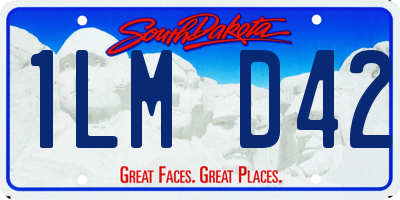 SD license plate 1LMD42