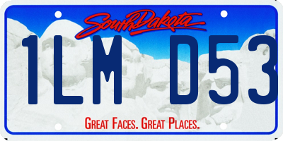 SD license plate 1LMD53