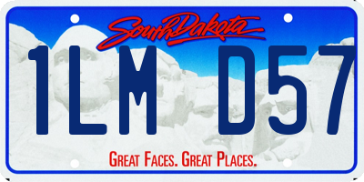 SD license plate 1LMD57