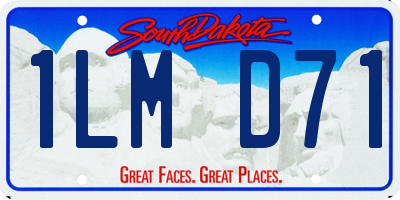 SD license plate 1LMD71