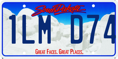 SD license plate 1LMD74