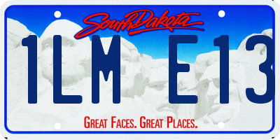 SD license plate 1LME13