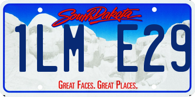 SD license plate 1LME29