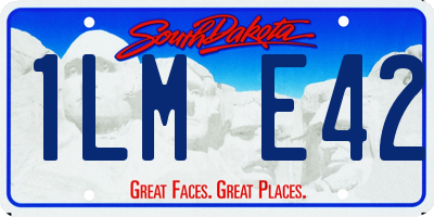 SD license plate 1LME42