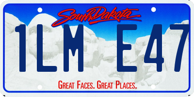 SD license plate 1LME47