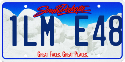 SD license plate 1LME48