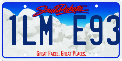SD license plate 1LME93