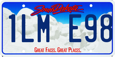 SD license plate 1LME98