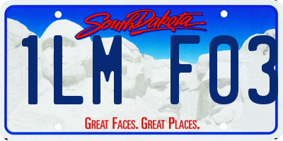 SD license plate 1LMF03