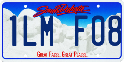 SD license plate 1LMF08